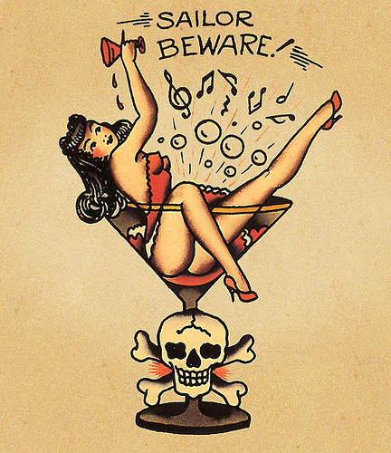  pinup girls and the usual old school Sailor JerryInspired affair 